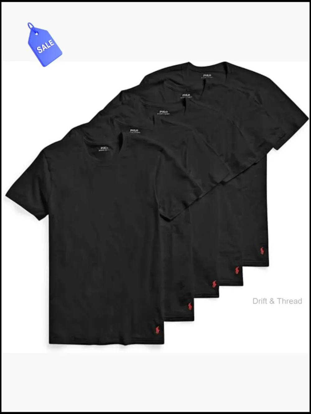 5 Pack Cotton Classic Crews Undershirts - T-Shirts Multipack